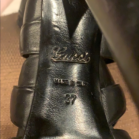 Gucci Cage Leather Peep Toe Platform Booties - Picture 8 of 14